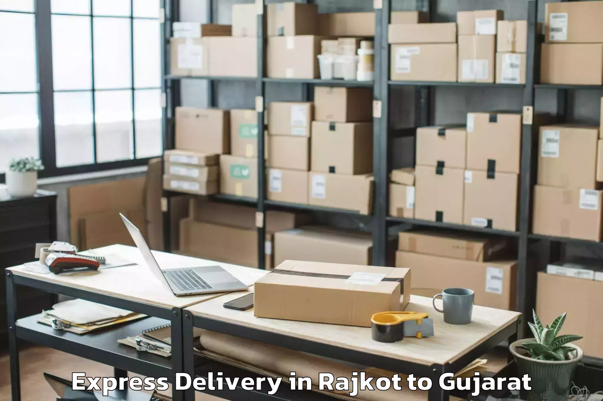 Comprehensive Rajkot to Sagbara Express Delivery